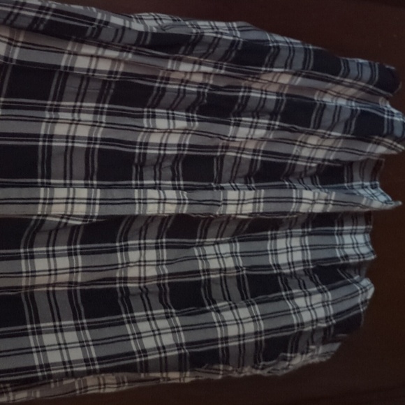 Madewell Black & White Plaid Short Sleeve Button Down Shirt Size Small - Picture 3 of 6